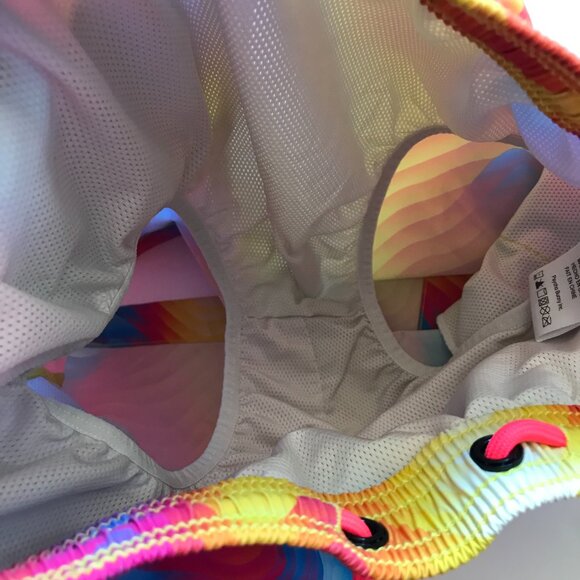 Psycho Bunny Print Shorts Swim Trunks Boys 10 12 Medium Blue Pink Tie Dye 4.5" - Picture 8 of 11